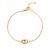 Valentino Bracciale a catena da donna con logo e dettaglio in cristallo - vista 3