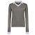Miu Miu Jersey Poloshirt Grau Weiß