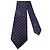 Louis Vuitton Navy Monogram Silk Polka Dot Tie