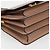 Marni Borsa a tracolla Trunk Medium in pelle Saffiano Brown Sugar - vista 4