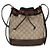 Mini borsa a secchiello Gucci Venice beige in tessuto GG