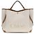 Chloé Bolso de hombro de algodón beige