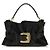 Balmain Borsa Bos Taurus in pelle di vitello nera