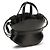Balmain Borsa a tracolla Bos Taurus in pelle di vitello nera - vista 3