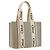 Borsa a tracolla Chloé Woody in tela beige - vista 2
