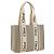Borsa a tracolla Chloé Woody in tela beige - vista 3