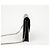 Autre Marque Borsa a Tracolla Wallet Envelope Chain Grand De Poudre Leather Black Silver - vista 5