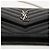 Autre Marque Borsa a Tracolla Wallet Envelope Chain Grand De Poudre Leather Black Silver - vista 8