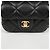 Chanel Borsa Crossbody Porta Carte con Patta e Catena Nera - vista 3