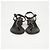 Chanel Sandali Classic CC con tracolla a catena dorata - vista 4