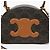 Céline Borsa crossbody Triop Canvas Half Moon Case Tan - vista 3