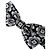 Dolce & Gabbana Papillon regolabile da uomo stampato bianco e nero - vista 2