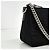 Prada Borsa a tracolla in nylon trapuntato con logo triangolare e catena Nero - vista 8