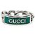 Gucci Anillo de plata con placa de esmalte verde