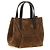 Brunello Cucinelli Borsa in pelle di vitello marrone - vista 3
