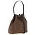 Bolsa bucket pequena Etro Arnica castanha em algodão Paisley - vista 2