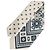 Dolce & Gabbana Cravatta regolabile geometrica blu e off white da uomo