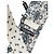 Dolce & Gabbana Cravatta regolabile geometrica blu e off white da uomo - vista 2