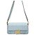 Fendi Borsa a Spalla Baguette Medium in Pelle Nappa Goffrata Blu