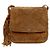 Chanel Borsa a tracolla con patta e nappa Big CC in camoscio marrone