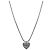 Dior Collar de Corazón de Circonita Plateado
