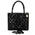 Chanel Lackleder Shopper mit Münz-Medaillon Schwarz