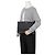 Chanel Classic Large Clutch aus schwarzem Lammleder mit silberner Hardware - Ansicht 14