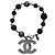 Bracciale Chanel con perline nere argento - view 2