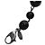 Bracciale Chanel con perline nere argento - view 3
