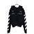 Felpa con cappuccio Off White nera - vista 2