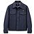 Fendi Giacca camicia in denim navy con patch logo