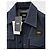 Fendi Giacca camicia in denim navy con patch logo - vista 3