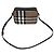 Burberry Borsa a tracolla piccola camera in pelle e tela Check Canvas Beige
