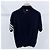 Thom Browne Kurzarm-Strickpolo in Navy mit diagonalem Armband - Ansicht 4