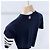 Thom Browne Kurzarm-Strickoberteil für Damen mit diagonalen Streifen Navy - Ansicht 5