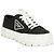 Prada Sneakers platform in gabardine con logo Triangle Nero
