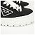 Prada Sneakers platform in gabardine con logo Triangle Nero - vista 4