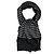 Dolce & Gabbana Sciarpa Scialle in Lana a Righe Nero e Grigio