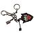 Dolce & Gabbana Black Prince Studs Logo Silver Brass Keychain - view 2