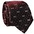 Dolce & Gabbana Cravatta regolabile da uomo in seta monogram logo bordeaux - vista 2