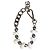 Dolce & Gabbana Bracciale con pendente logo DG in conchiglia e perle in ottone tono argento - vista 3