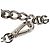 Dolce & Gabbana Bracciale con pendente logo DG in conchiglia e perle in ottone tono argento - vista 4