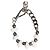Dolce & Gabbana Bracciale con pendente logo DG in conchiglia e perle in ottone tono argento - vista 5