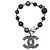 Chanel Bracciale di perle con logo CC