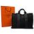 Tote vintage Hermès Canvas Nero Grigio Argento