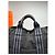 Tote vintage Hermès Canvas Nero Grigio Argento - vista 4