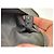 Vintage Hermès Canvas Zip Wallet Tan Grey Black Silver - Ansicht 4