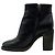 Botines Chanel de piel negra con cierre CC - vista 3