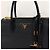 Prada Borsa Tote Saffiano Paradigm Borsa a Tracolla Nera - vista 7