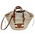 Céline Mini Panier Rattan Trionf Raffia Medium Classic Leaf Tote Bag Tan - vista 2